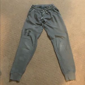 boys gray jogger sweatpants.